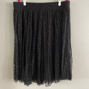 Torrid Pencil Skirt with Tulle Overlay - Polka Dot